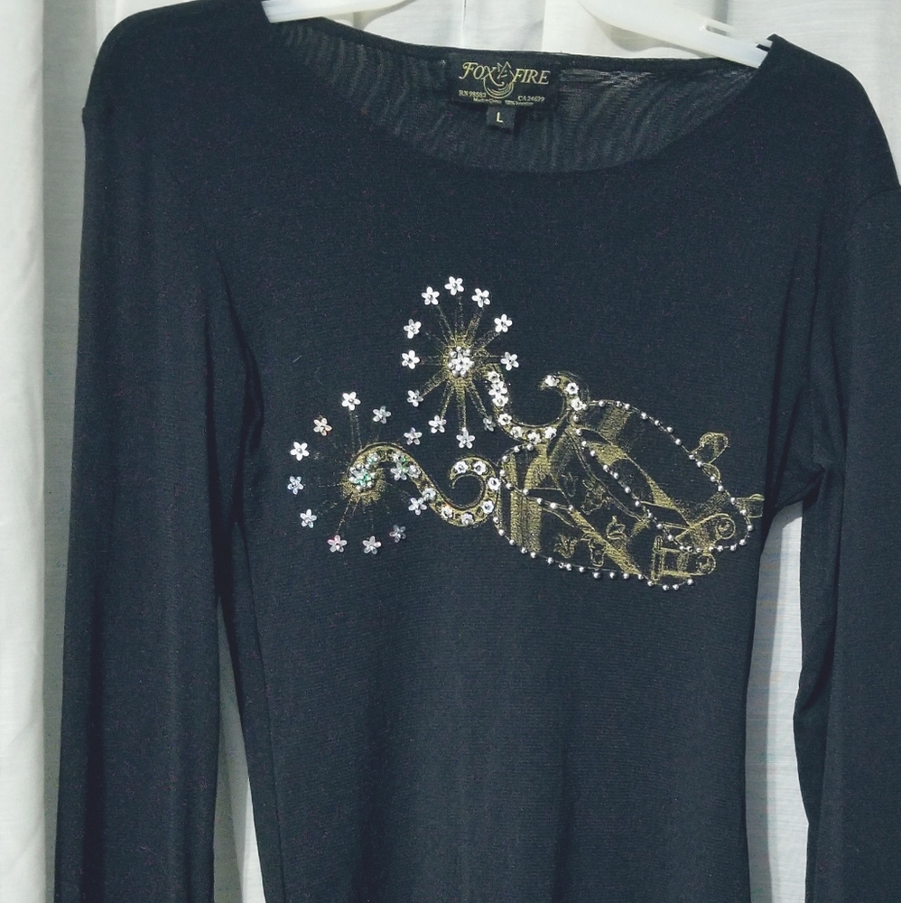 LOWEST SALE! Long Sleeve Fox Fire Gem Shirt